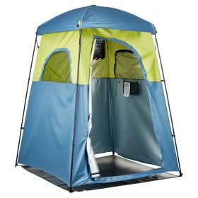 VEVOR Camping Shower Tent, 1 Room, Portable Privacy Tent Changing Room with Shower Bag, Ground Stakes, Ropes, Carry Bag, and Support Poles