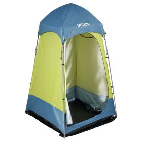 VEVOR Camping Shower Tent, 1 Room, Portable Privacy Tent Changing Room with Ground Stakes, Ropes, Carry Bag, and Steel Poles