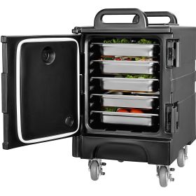 VEVOR Insulated Food Pan Carrier, 81 Qt Hot Box for Catering, Food Box Carrier with Double Buckles, Front Loading Food Warmer with Handles